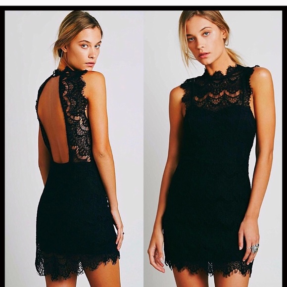 Free People Dresses & Skirts - Free People Black Lace Dress